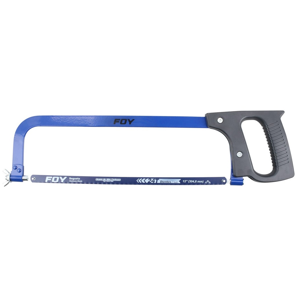 Arco de segueta ajustable de solera con mango plástico 12", 12" Foy