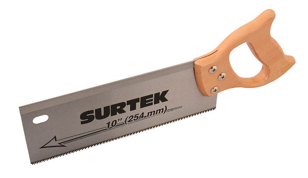 Serrucho de costilla con mango de madera 10" Surtek