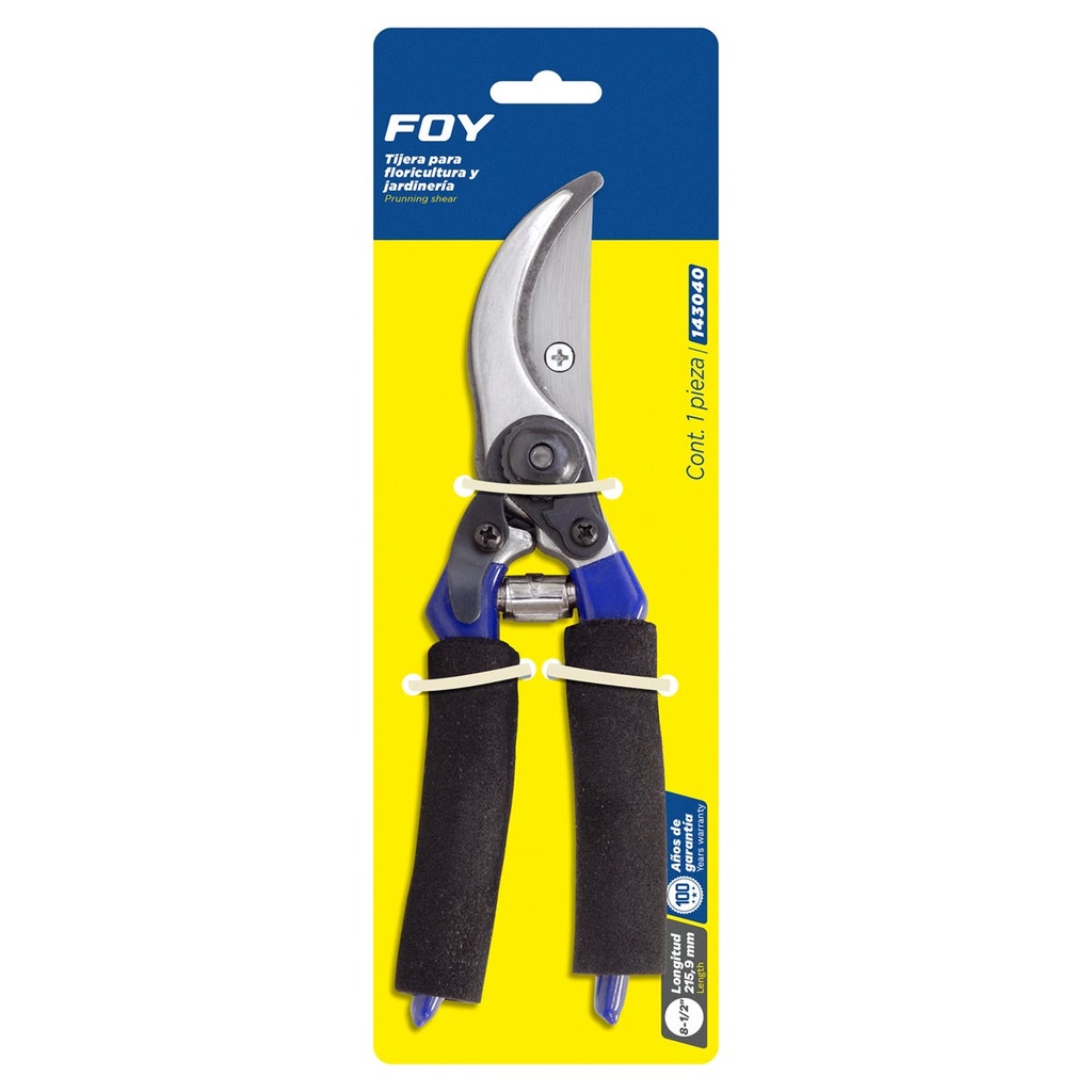 Tijeras para poda a una mano 8-1/2" ramas verdes Foy