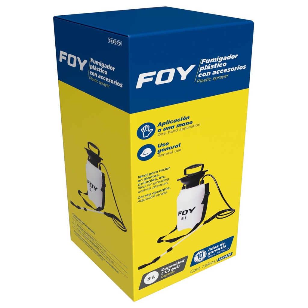 Fumigador con varilla plástica 5L Foy