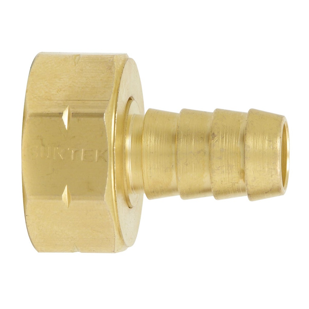 Conector para manguera de riego de latón, 1/2" hembra Surtek