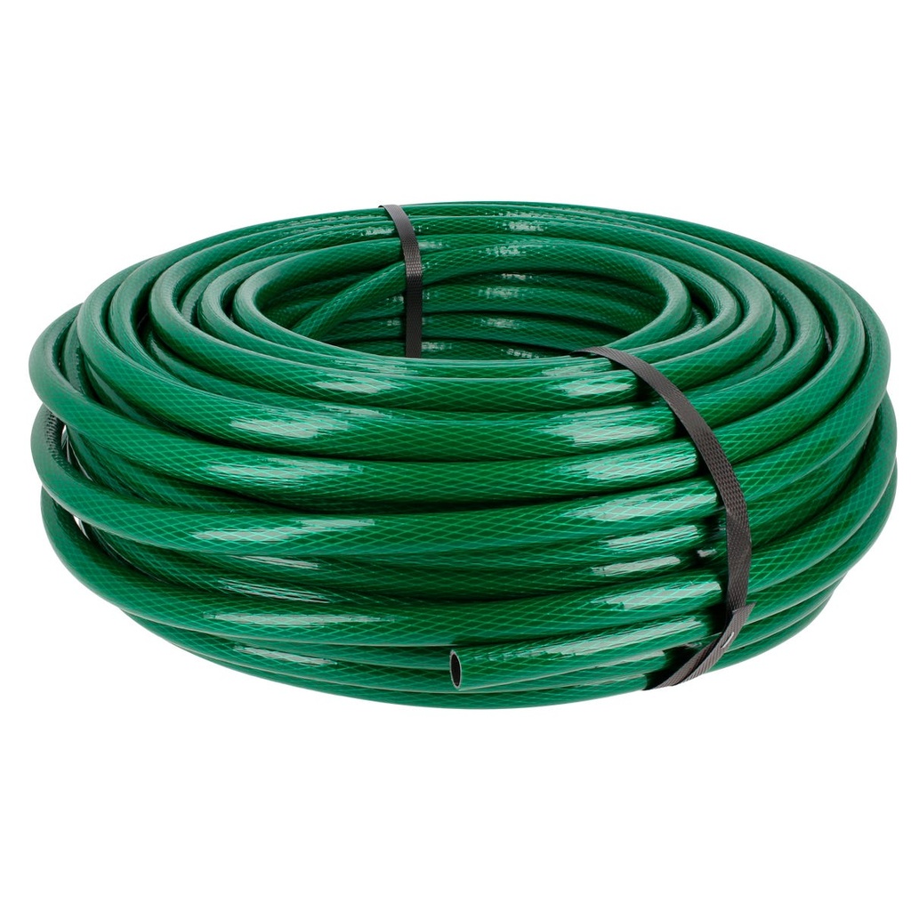 Manguera para jardín tramada verde en rollo 1/2", 50 m Surtek