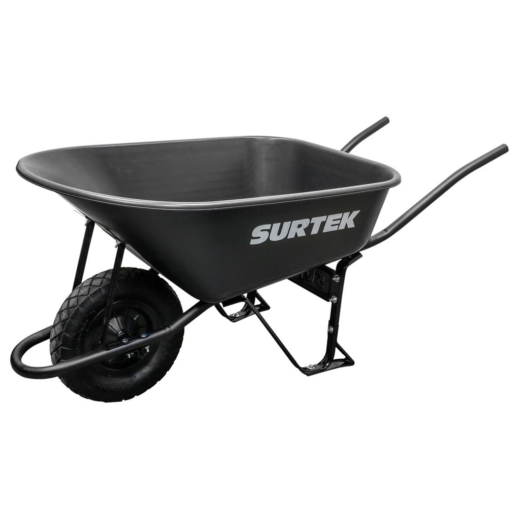 Carretilla con bastidor metálico 6 Ft3 llanta neumática reforzada de 4 capas Surtek