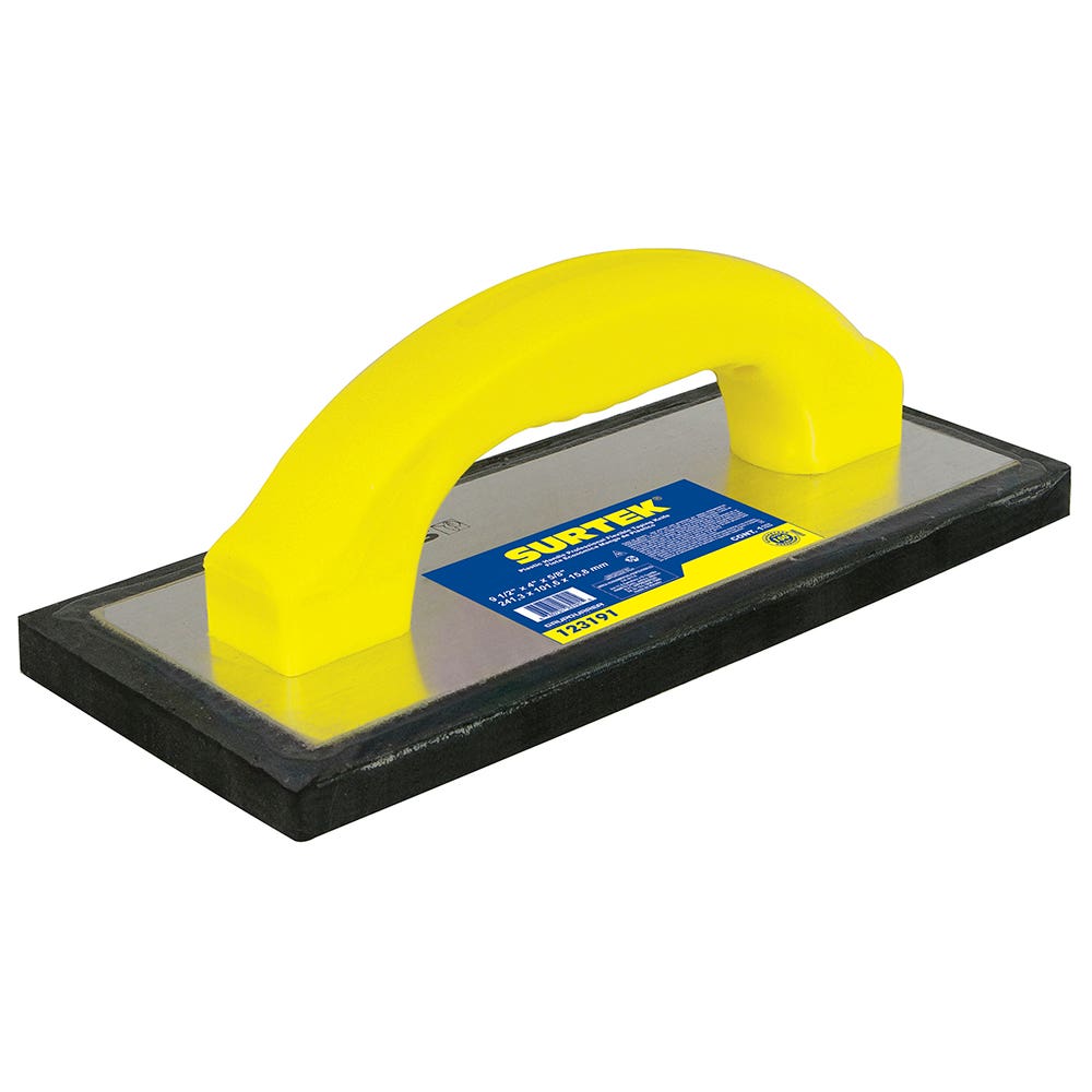 Flota de hule acabado fino con mango de plástico 9-1/2" x 4" x 5/8" Surtek