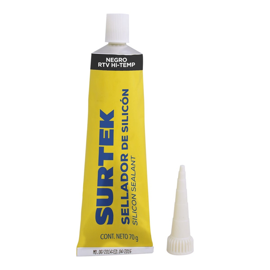Silicón para alta temperatura, color negro en tubo, 85 gr Surtek