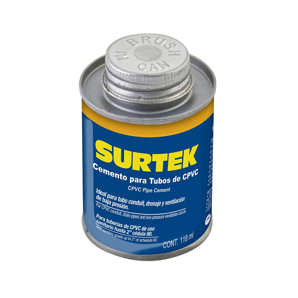 Cemento para tubo CPVC, 118 ml Surtek