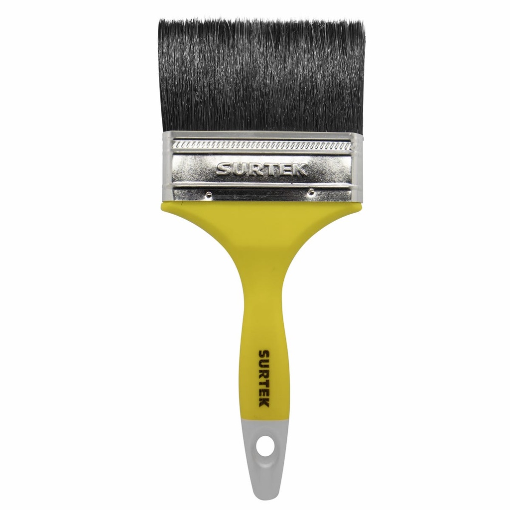 Brocha de cerdas naturales con mango plástico 4" x 58 mm, grosor de cerda 15 mm Surtek