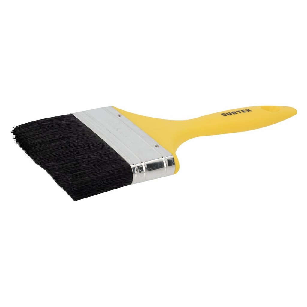 Brocha de cerdas naturales con mango plástico 4" x 47 mm, grosor de cerda 15 mm Surtek