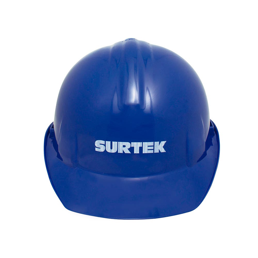 [137309] Casco de seguridad con ajuste de intervalos de 4 puntos, clase E, tipo 1, color azul Surtek