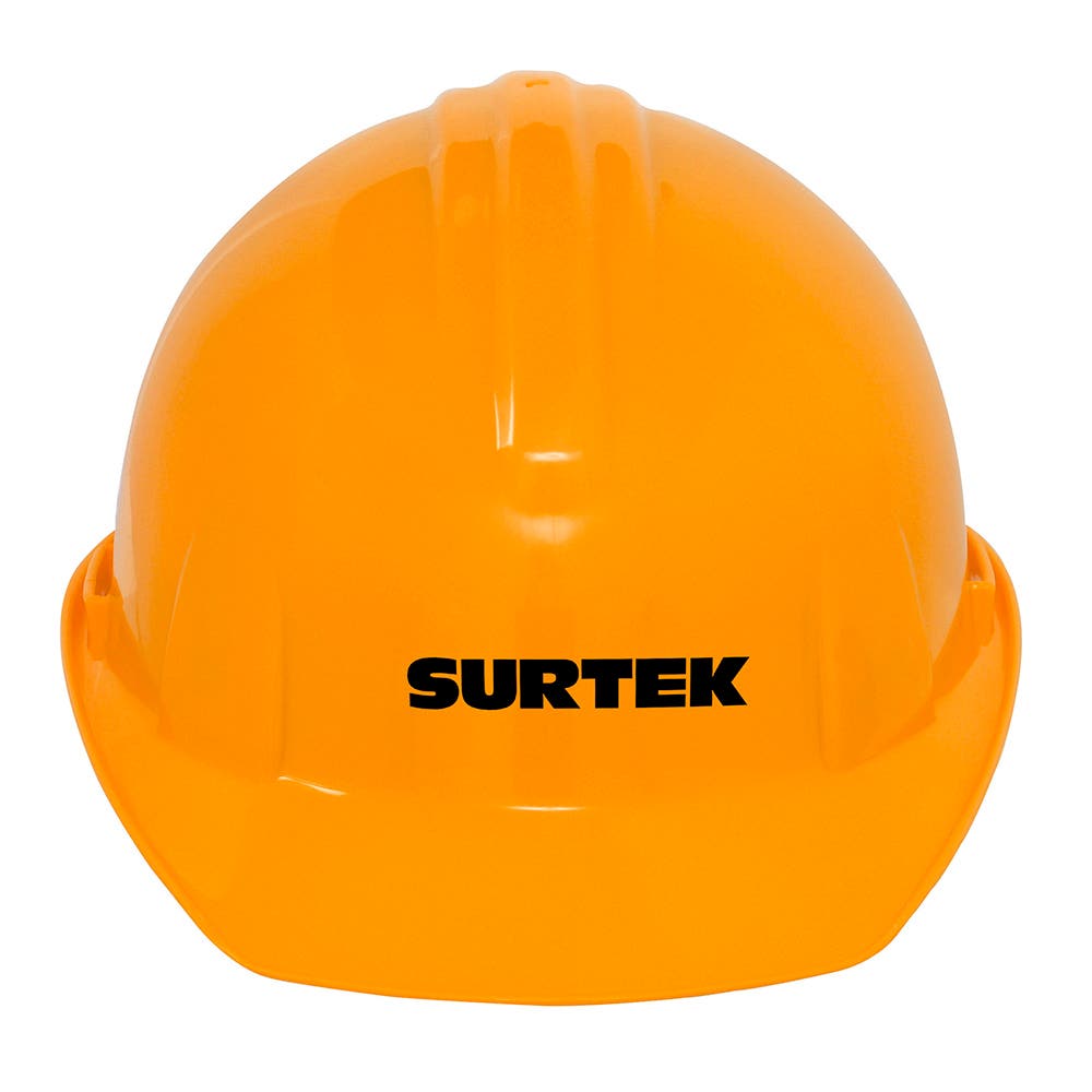 [137311] Casco de seguridad con ajuste de intervalos de 4 puntos, clase E, tipo 1, color naranja Surtek