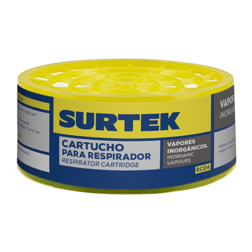 Cartucho para respirador con protección para vapores inorgánicos Surtek