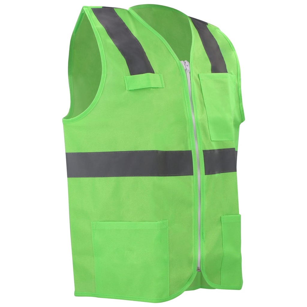 Chaleco de seguridad cerrado de alta visibilidad verde M Urrea