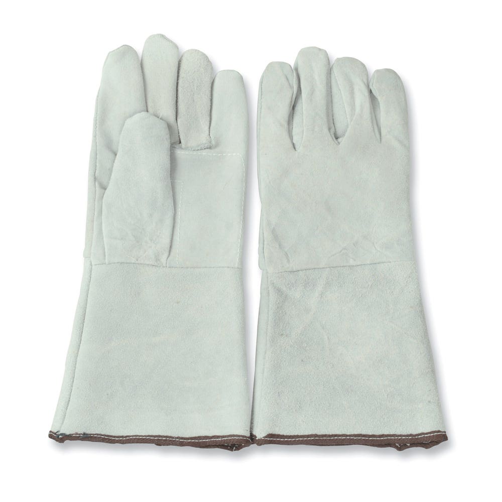 Guantes de carnaza con refuerzo en palma y puño largo unitalla Surtek