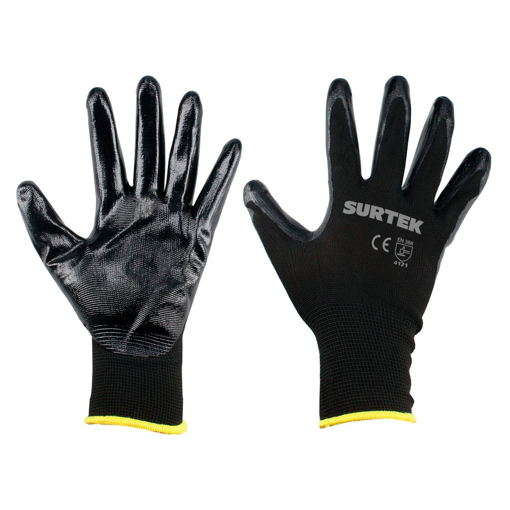 [GNNG] Guantes de nailon con recubrimiento de nitrilo G Surtek