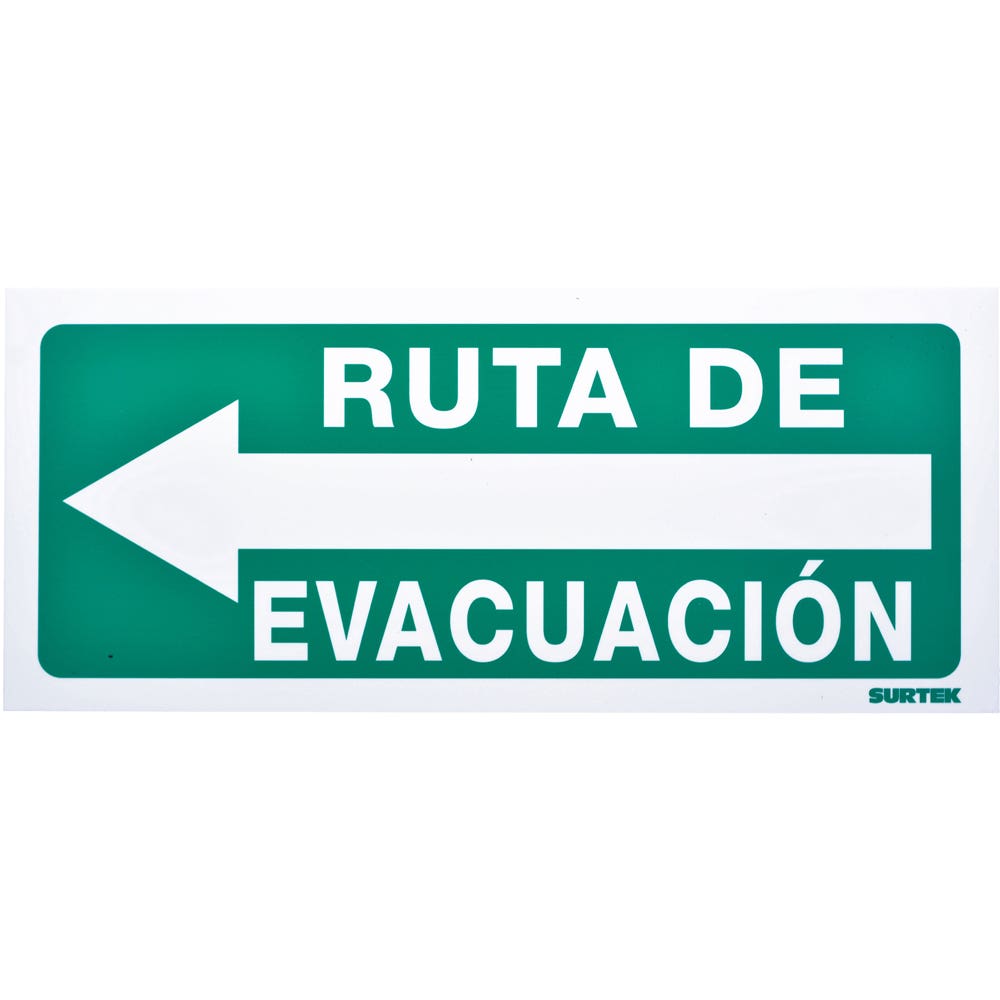 Señal "Ruta de evacuación" izquierda Surtek