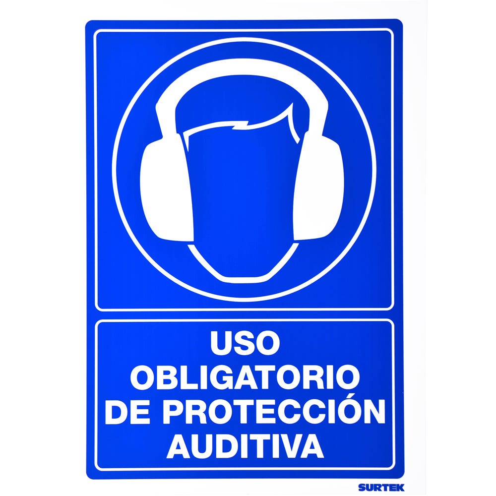 Señal "Uso obligatorio de protección auditiva" Surtek