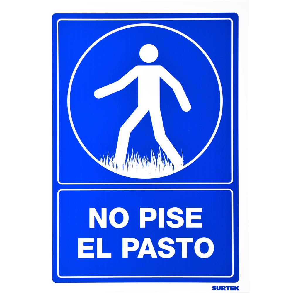 Señal "No pise el pasto" Surtek