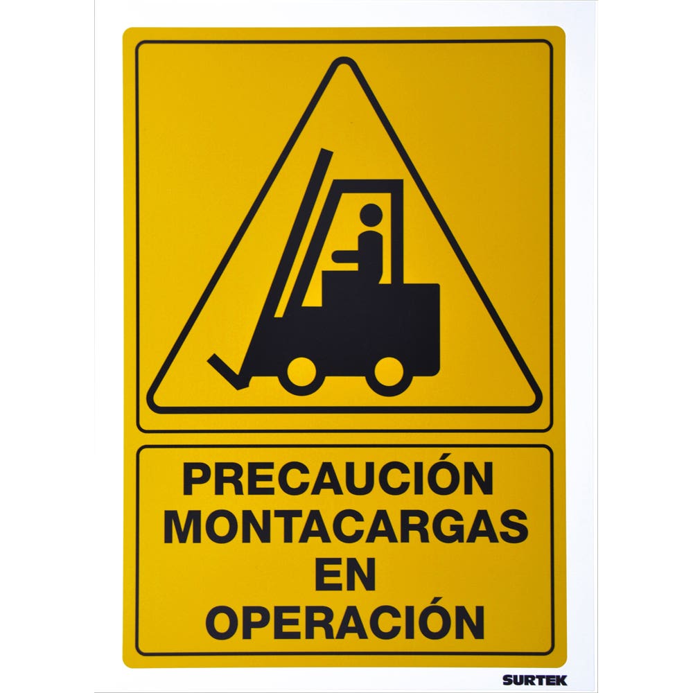 Señal "Precaución montacargas en operación" Surtek