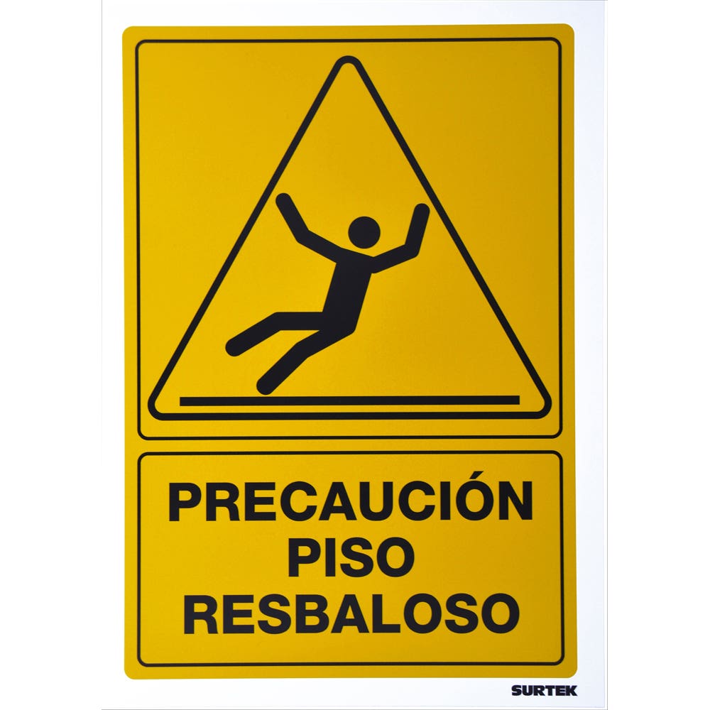 Señal "Precaución piso resbaloso" Surtek