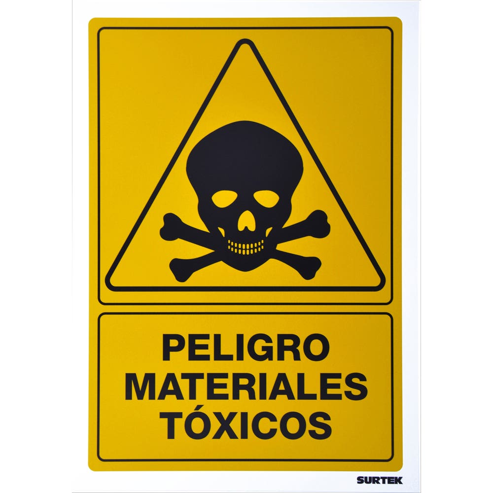 Señal "Peligro materiales tóxicos" Surtek