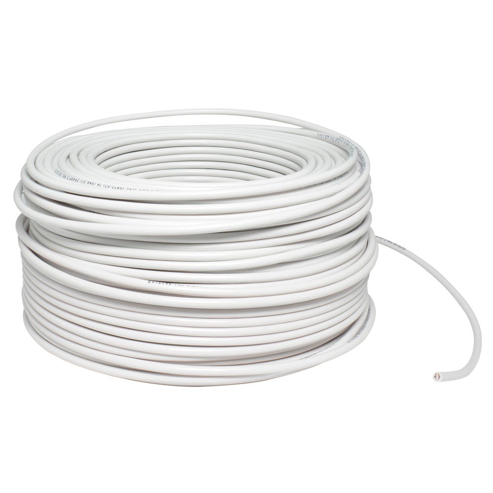 Cable eléctrico THW calibre 10, 100 m color blanco, 3750 W Surtek
