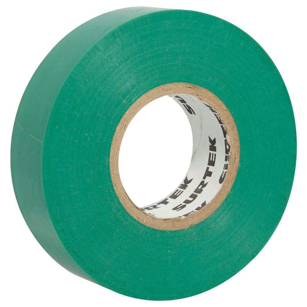 Cinta verde para aislar 19 mm x 9 m Surtek