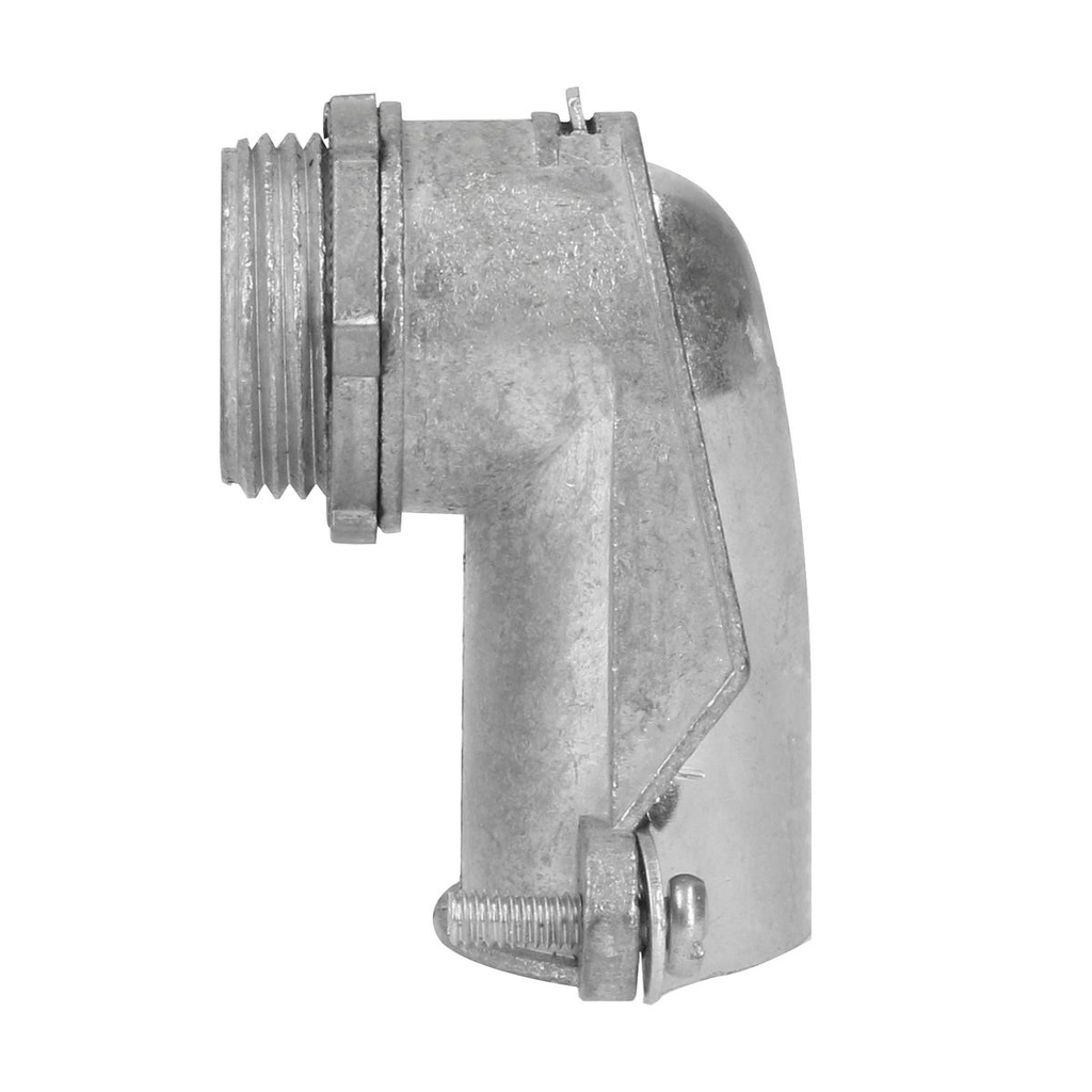 Conector curvo metálico para tubo flexible 1" Surtek