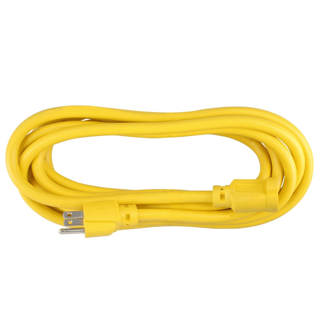 Extensión eléctrica uso extra rudo aterrizada color amarillo, 6 m Surtek