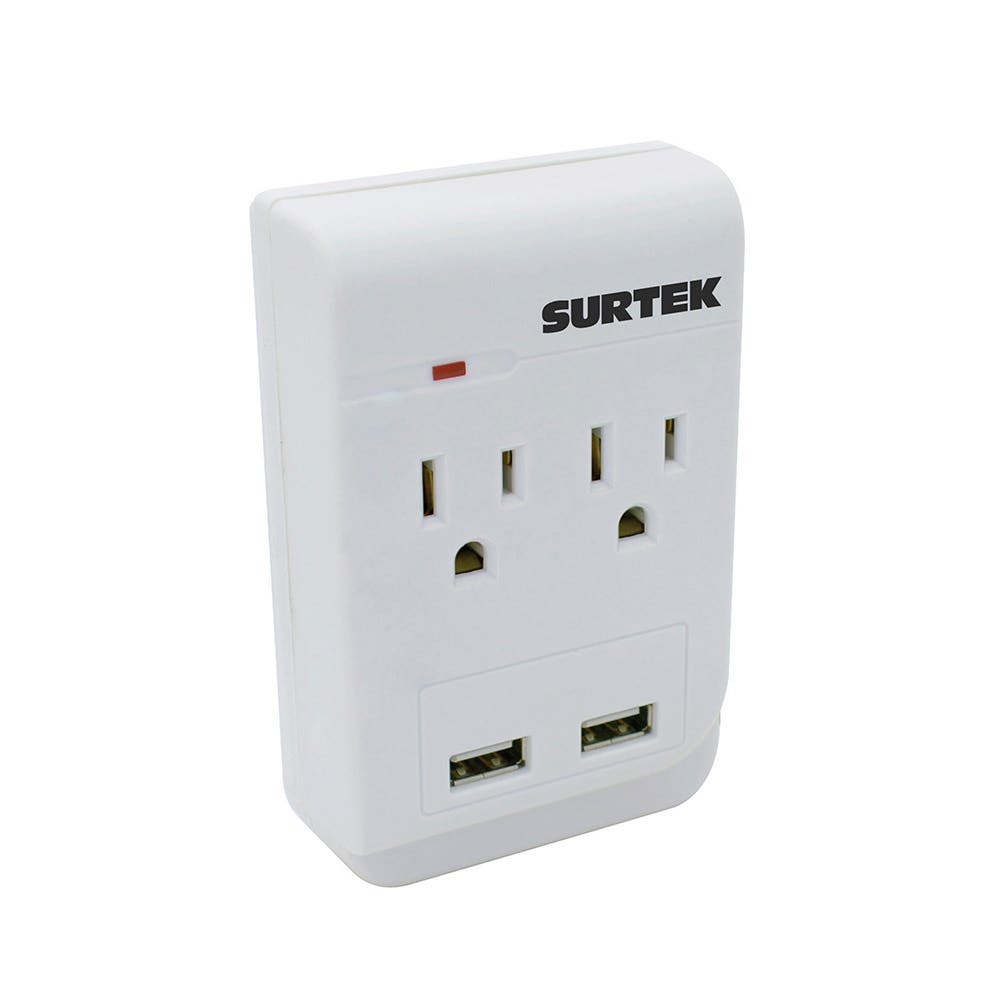 Multicontacto de barra 2 entradas 2 USB Surtek