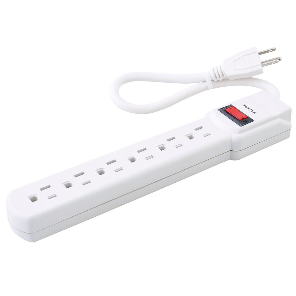 [136201] Multicontacto 6 entradas cable 30 cm Surtek