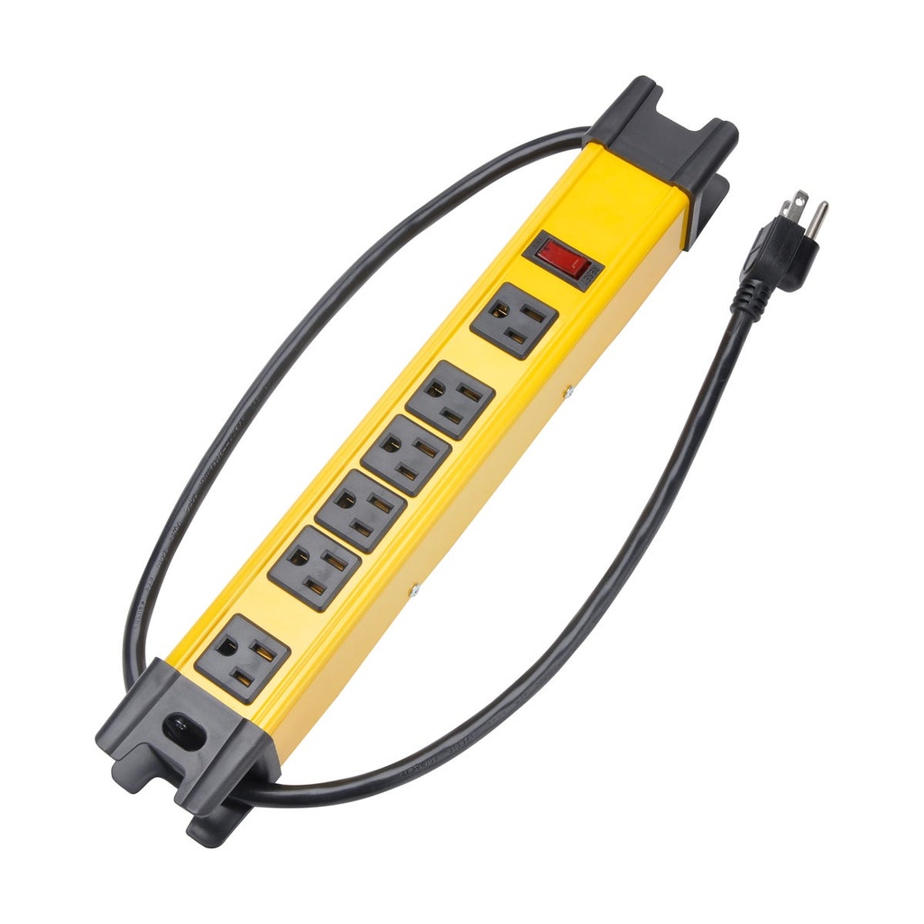 Supresor de picos 6 entradas cable 1200 J, 90 cm Surtek