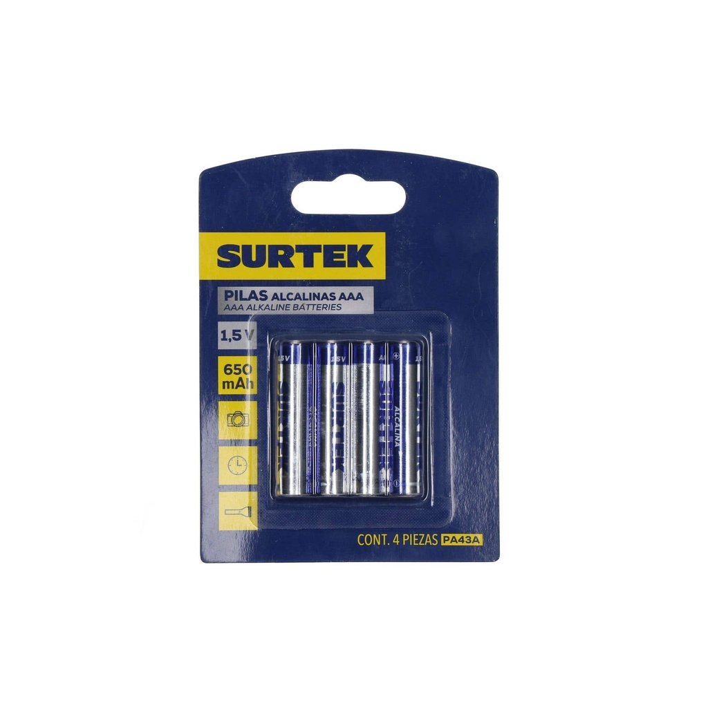 Pila alcalina Surtek "AAA", 4 piezas Surtek