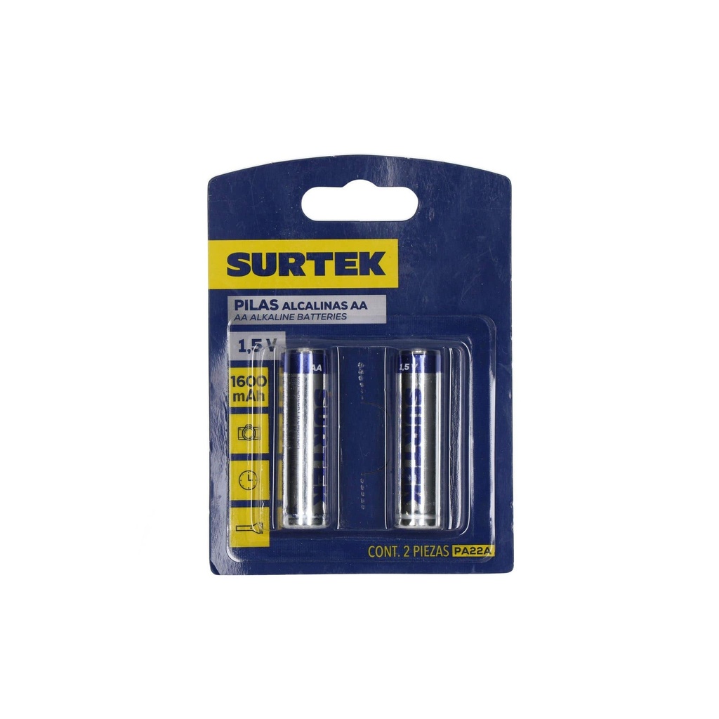 Pila alcalina Surtek "AA",  2 piezas Surtek