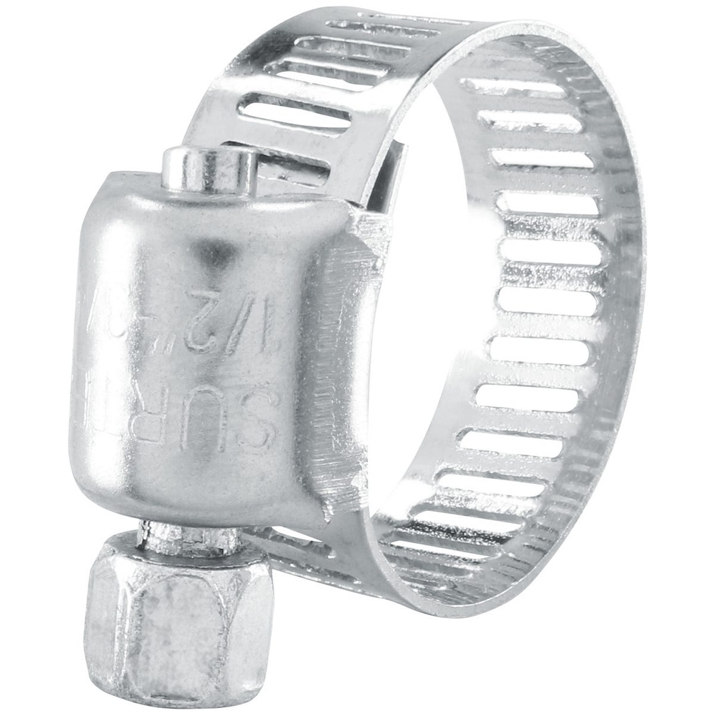 Abrazadera mini sin fin de acero inoxidable de 1/2" a 3/4" Surtek