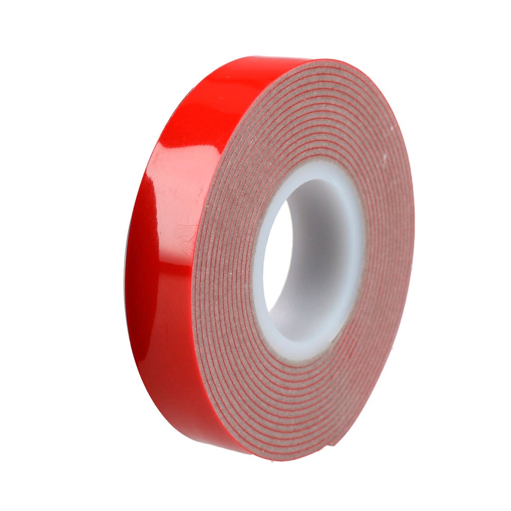 Cinta gris doble cara, 12 mm x 2 m, en blíster Surtek