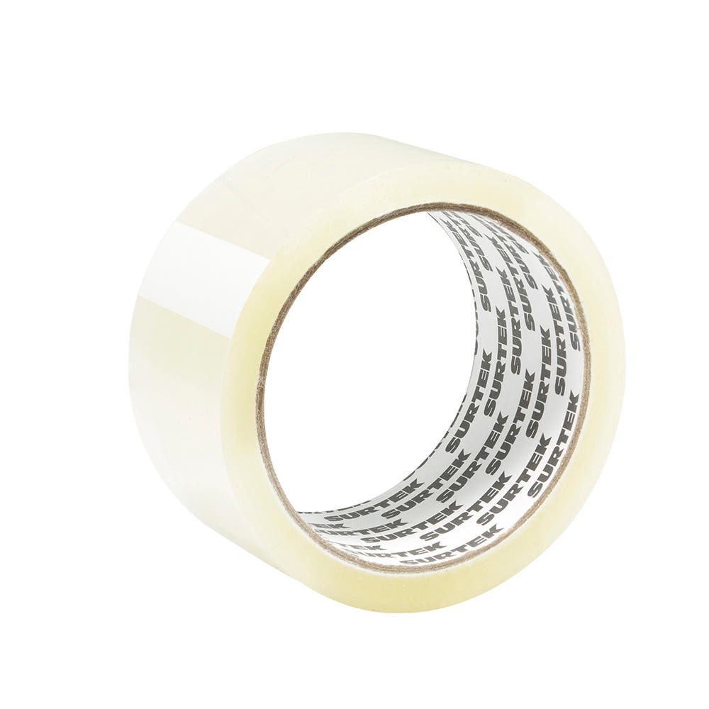 Cinta transparente hot melt para empacar, 48 mm x 50 m Surtek