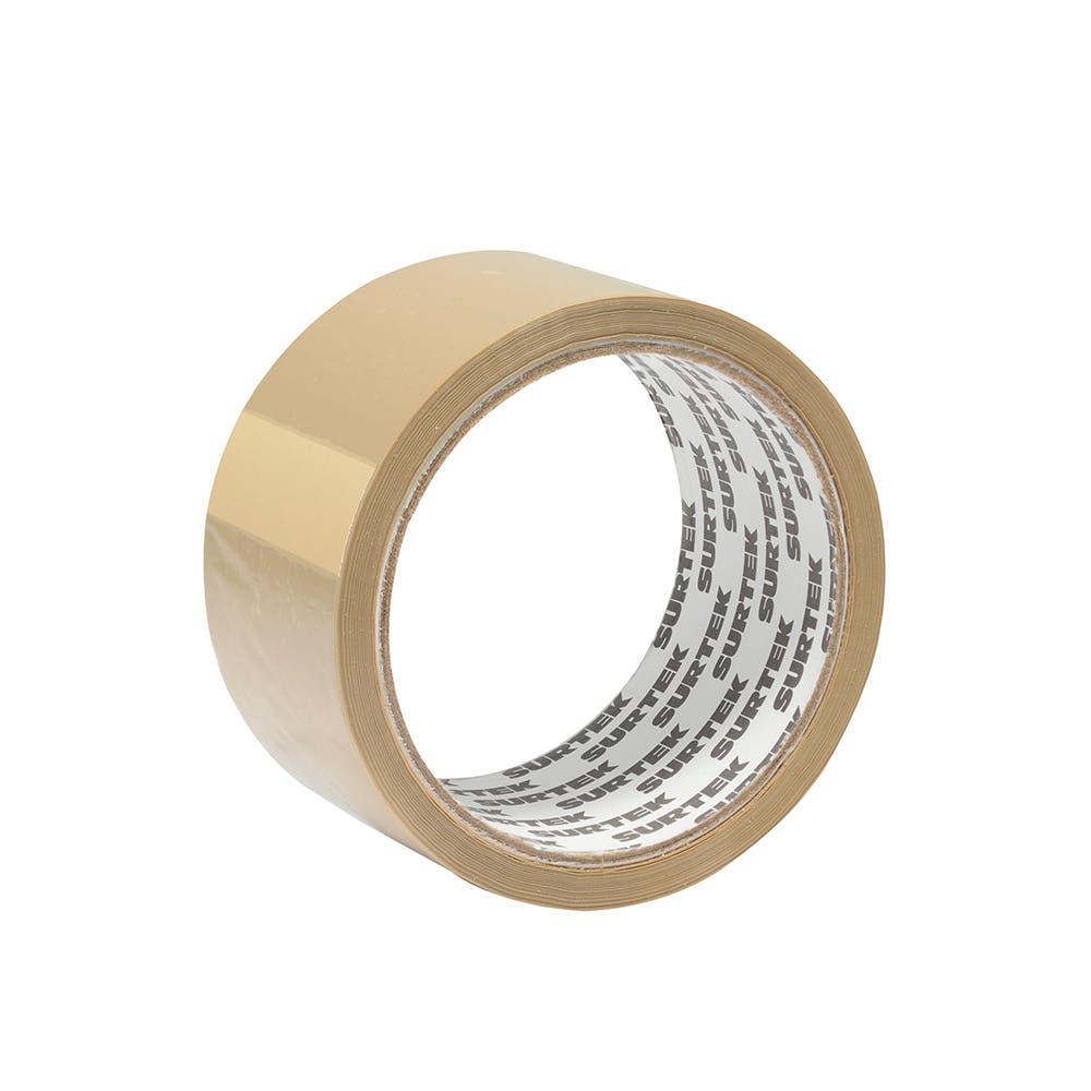 Cinta canela hot melt para empacar, 48 mm x 150 m Surtek