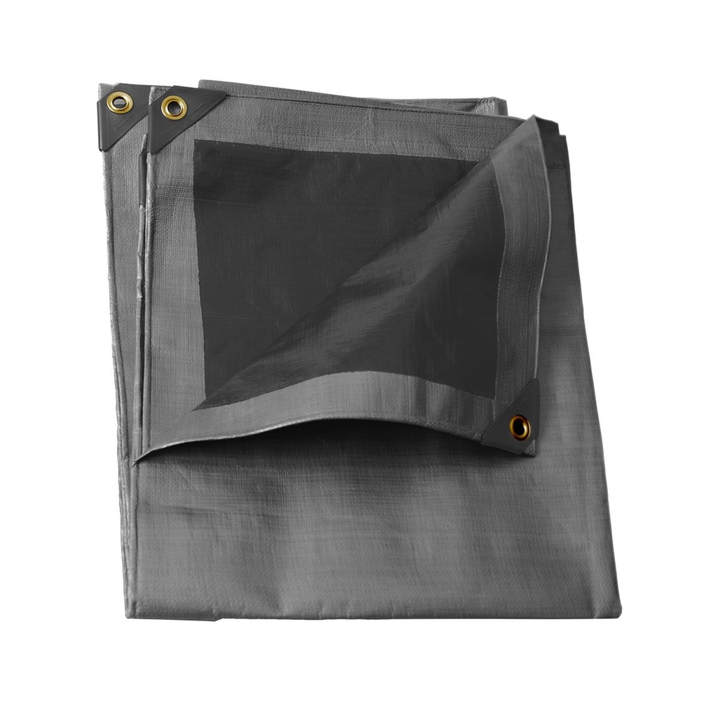 [L6X12] Lona de polietileno para uso rudo color gris, 6 x 12 m Urrea