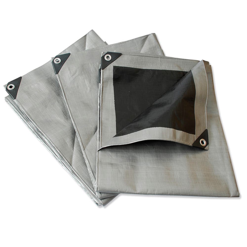 [LR6X12] Lona de polietileno reforzada color gris, 6 x 12 m Surtek