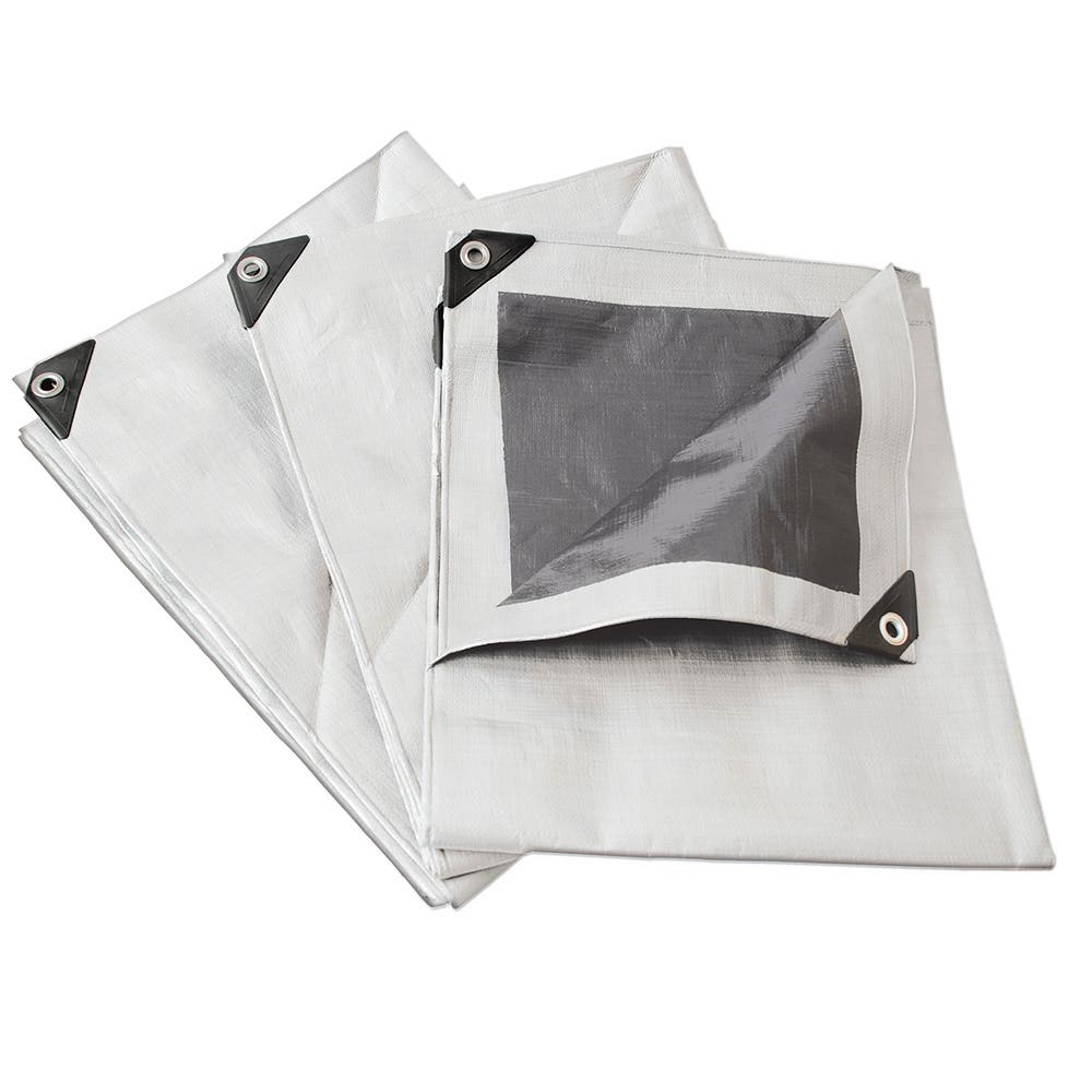 Lona de polietileno reforzada color blanco, 6 x 12 m Surtek