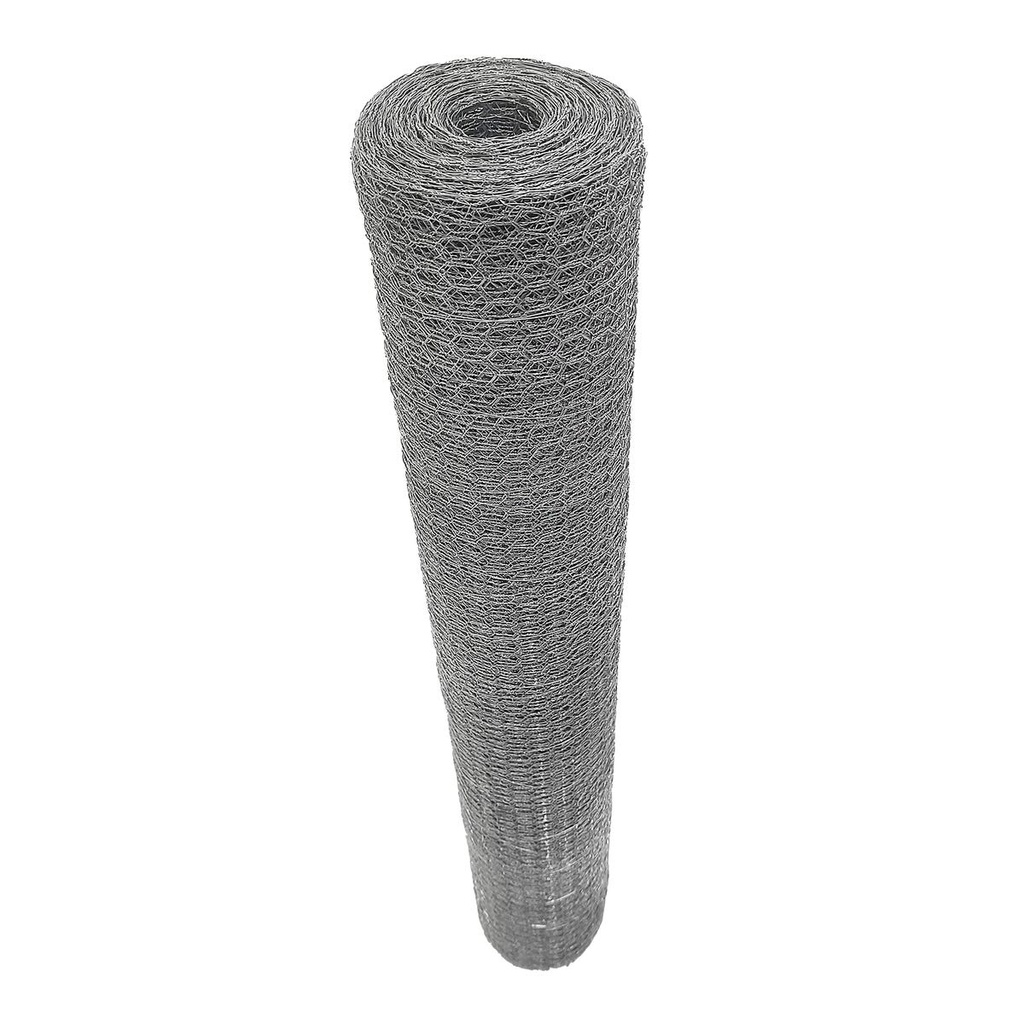 Malla hexagonal galvanizada calibre 22, abertura 25 mm, 1.5 x 45 m Surtek