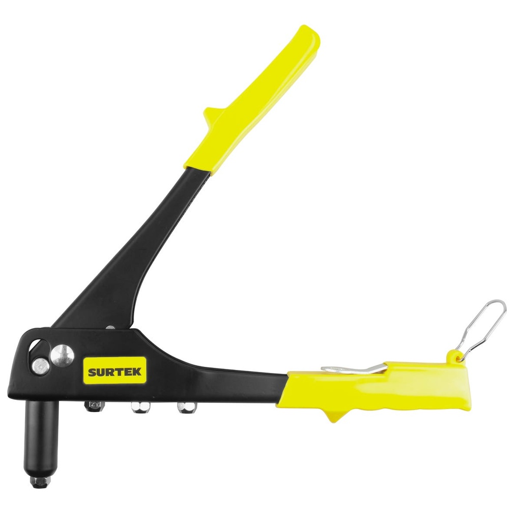 Remachadora manual de nariz larga con 4 boquillas, 10" Surtek