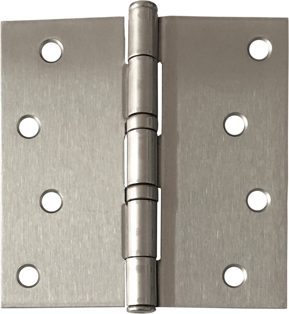 Bisagra cuadrada arquitectónica con balero de acero níquel satinado 4.5" x 4.5" Lock