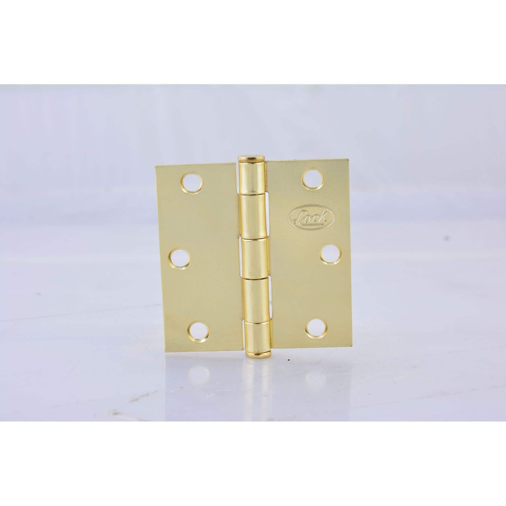 [LBC35LB] Bisagra cuadrada perno suelto de acero latón brillante 3.5" x 3.5" Lock