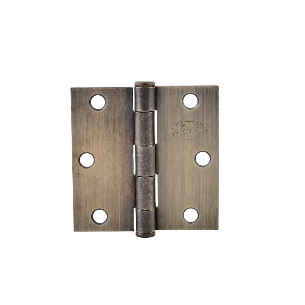 Bisagra cuadrada perno suelto de acero latón antiguo 2" x 2" Lock