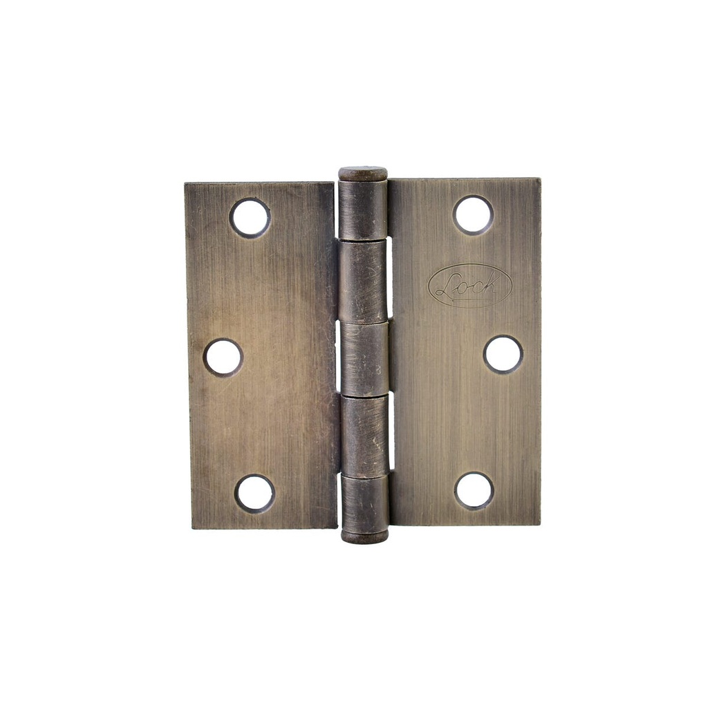 Bisagra cuadrada perno suelto de acero latón antiguo 2.5" x 2.5" Lock