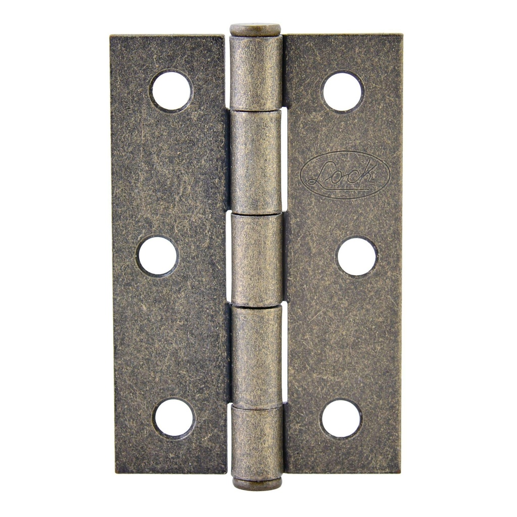 Bisagra alargada perno remachado de acero latón antiguo 2" x 1.5" Lock