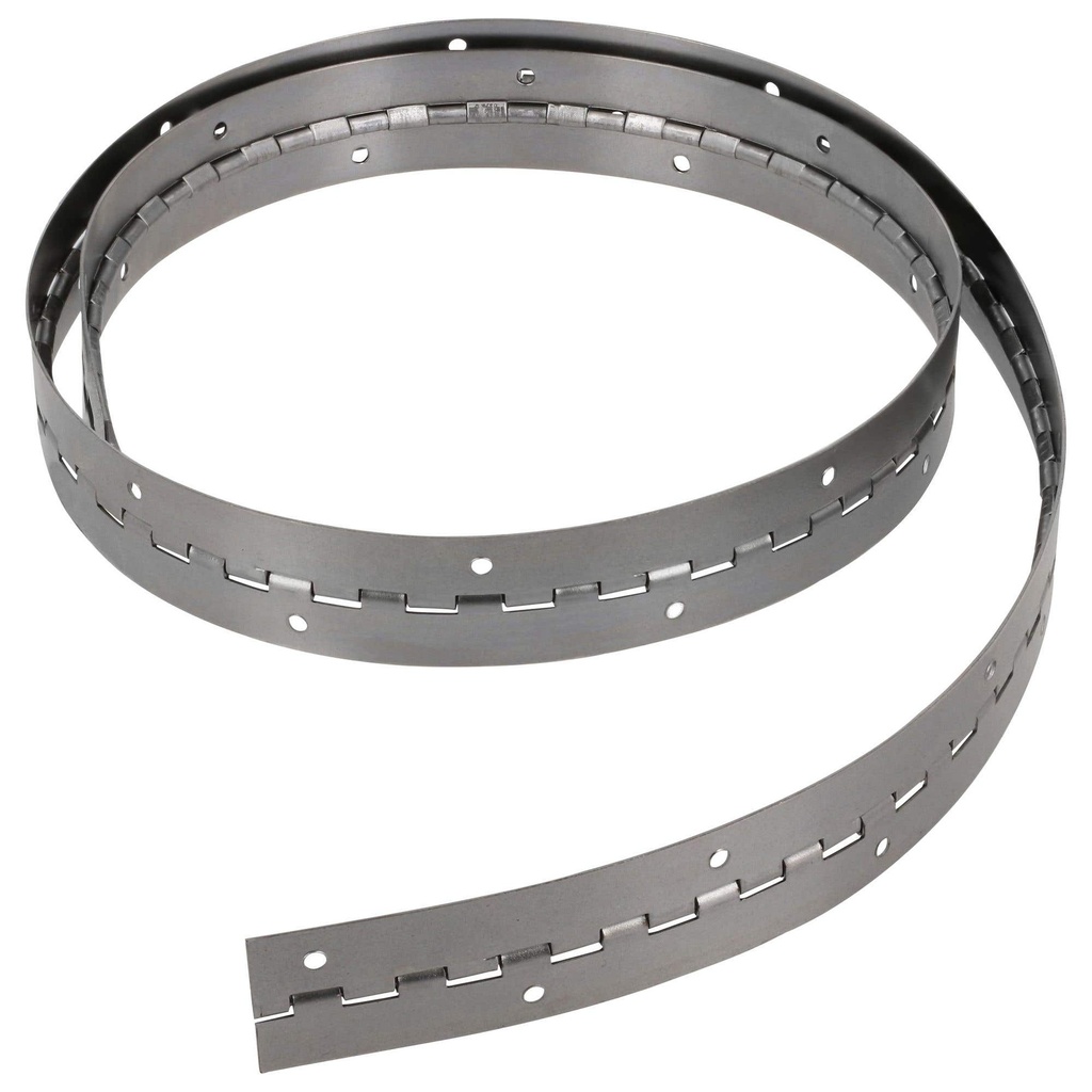 Bisagra piano barrenadas 1" x 1 m, natural, en caja Lock