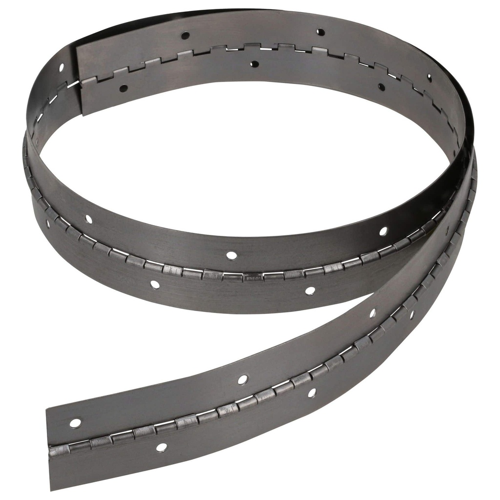 Bisagra piano barrenadas 1-1/2" x 1 m, natural, en caja Lock