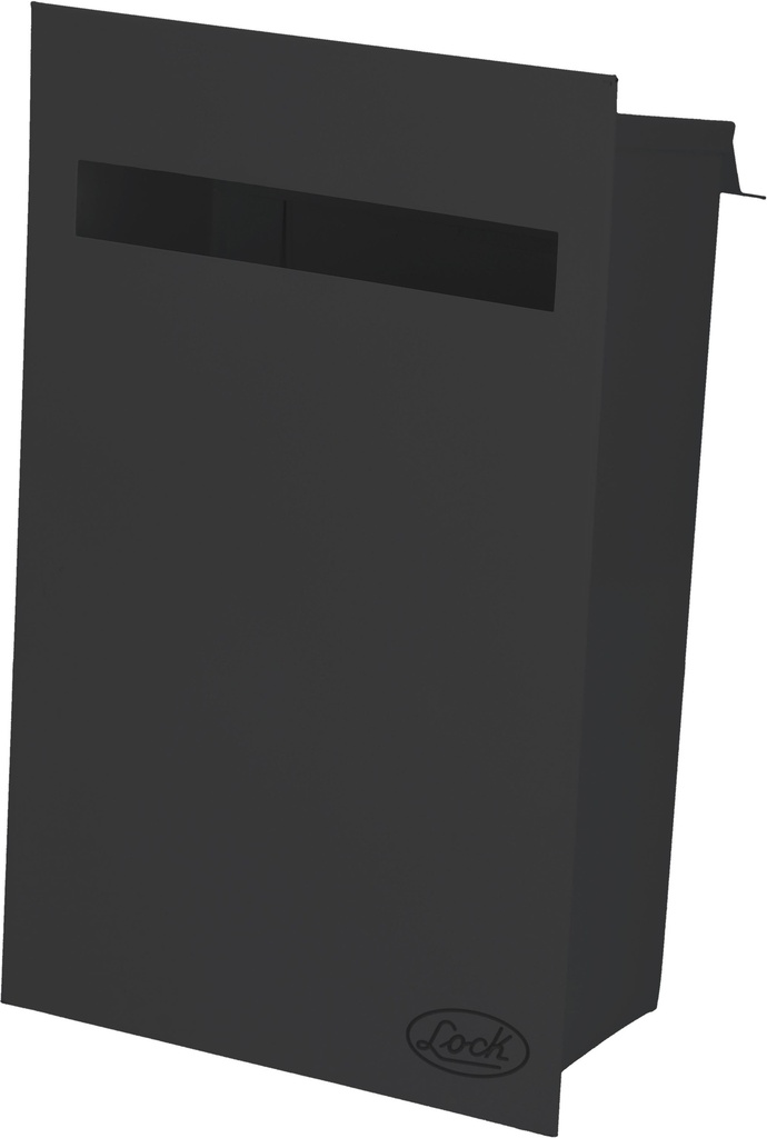 Buzón negro 21.5 x 35 x 10.5 cm Lock